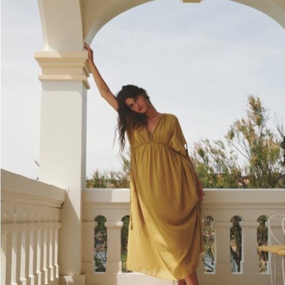 Zara Structure Kaftan Maxi Dress